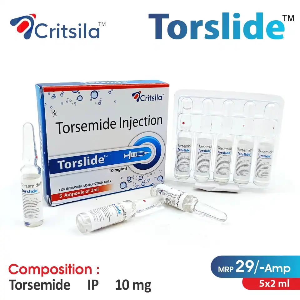 Torsemide 10mg/ml Injection at the best price in PCD Pharma Franchise for diuretic care in Pune.